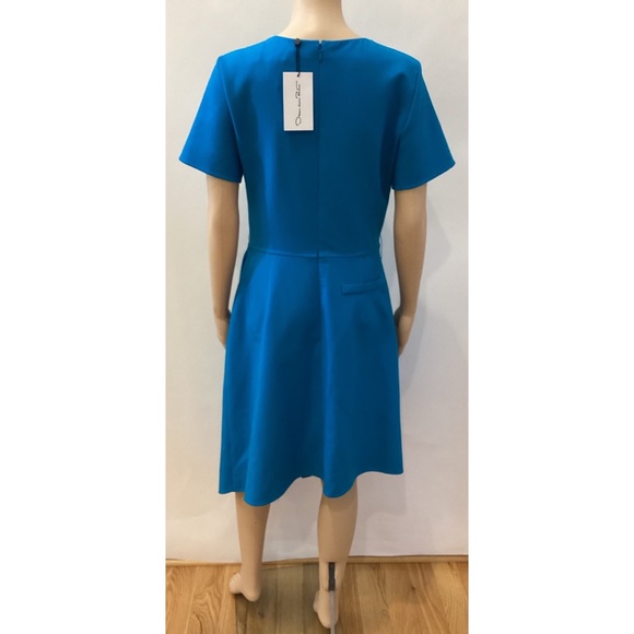 OSCAR DE LA RENTA ASYMMETRIC WOOL BLEND DRESS SZ 8 - Picture 4 of 6